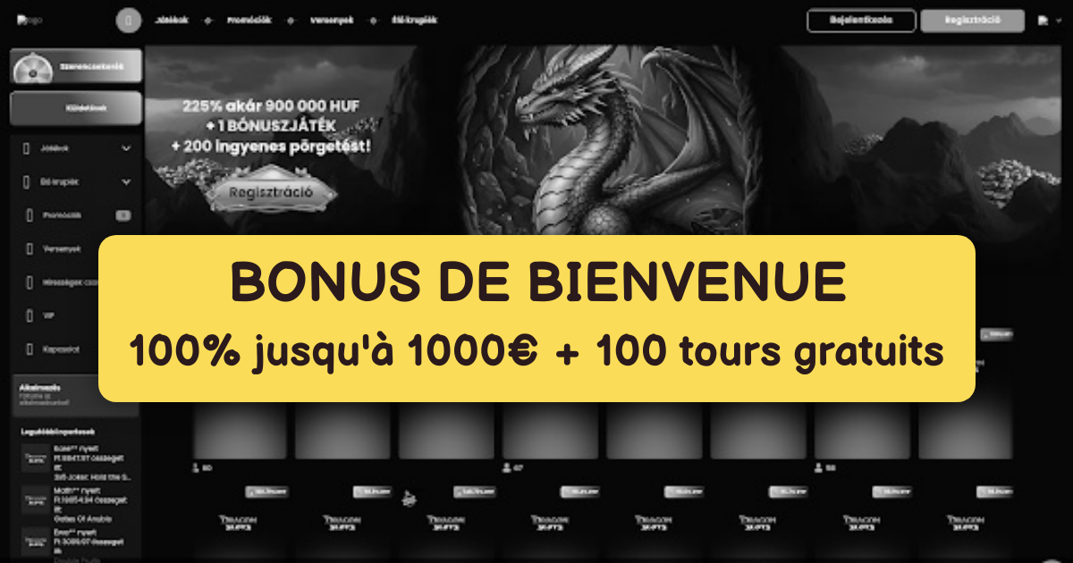 Dragonslots Casino welcome bonus