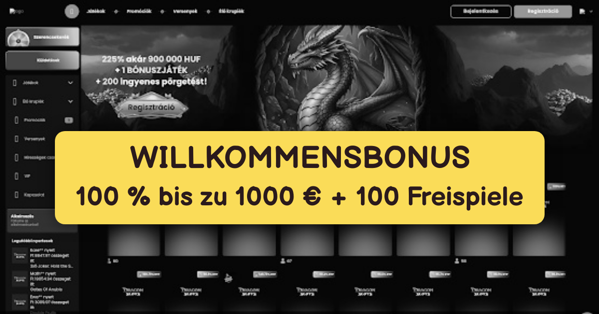 Dragonslots Casino welcome bonus